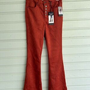 Rust Orange Flare Pants